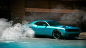 Dodge Challenger Doing a Burnout