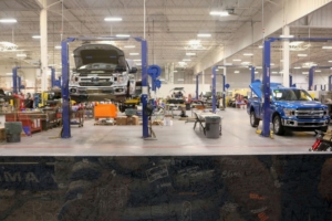 Ford Trucks Being Repaired